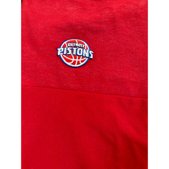 Adidas Detroit Pistons NBA Red Quarter-Zip Pullover Men’s 2XL - Picture 2 of 7